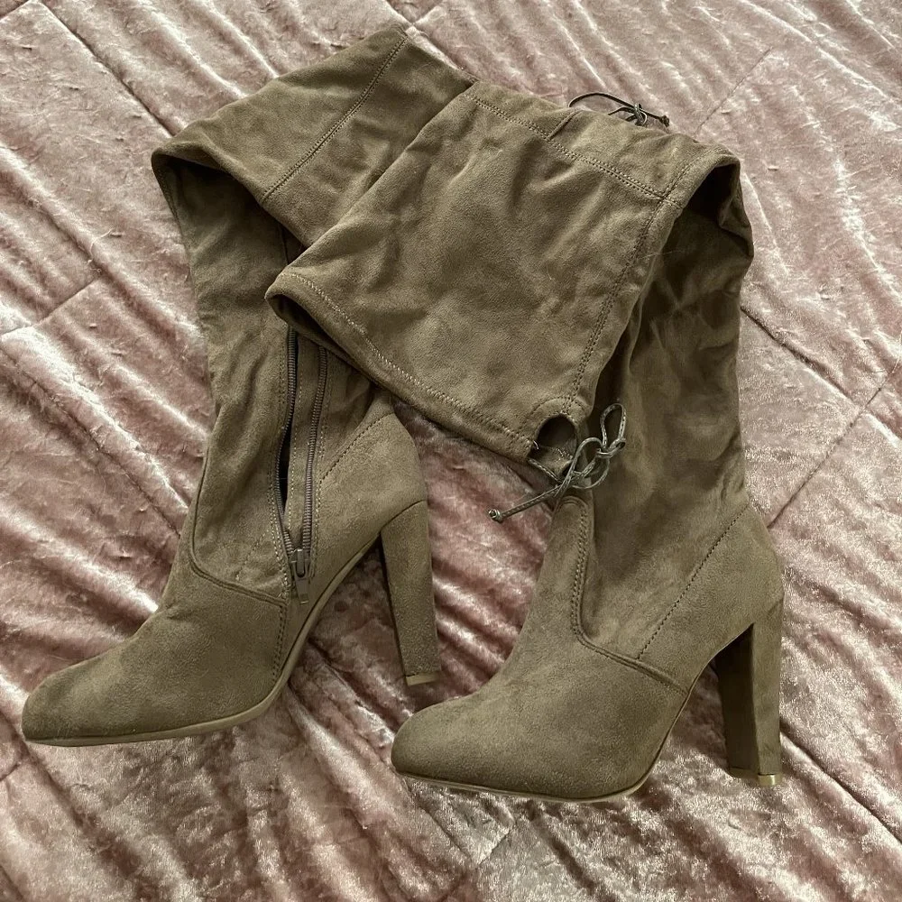 Women's Size 6.5 Thigh-High Heel Boots